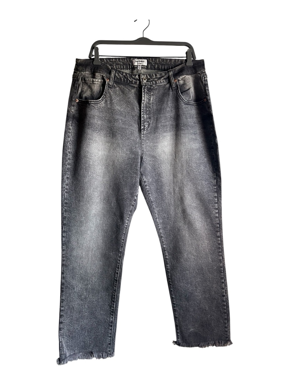 Juicy Couture Women’s Size 16W Washed Black Straight-Leg Jeans